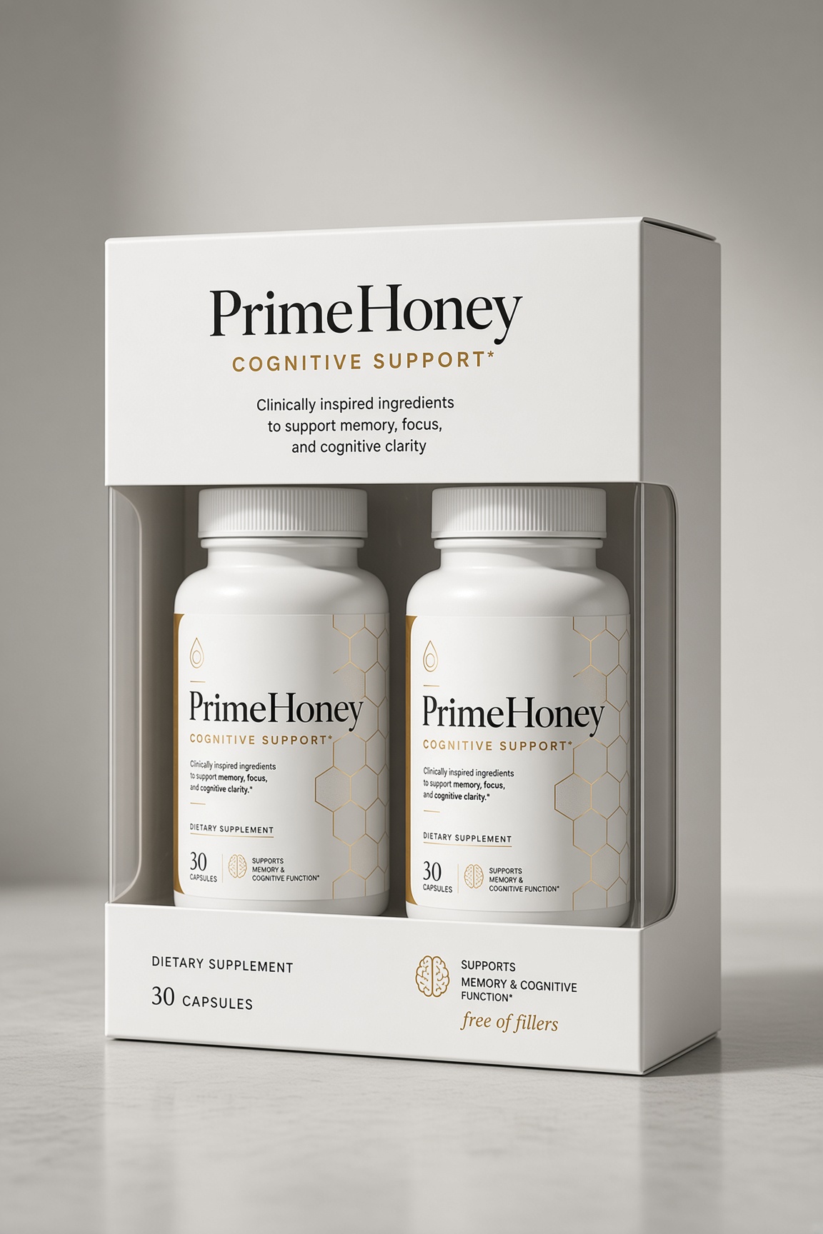 PrimeHoney box with 2 bottles
