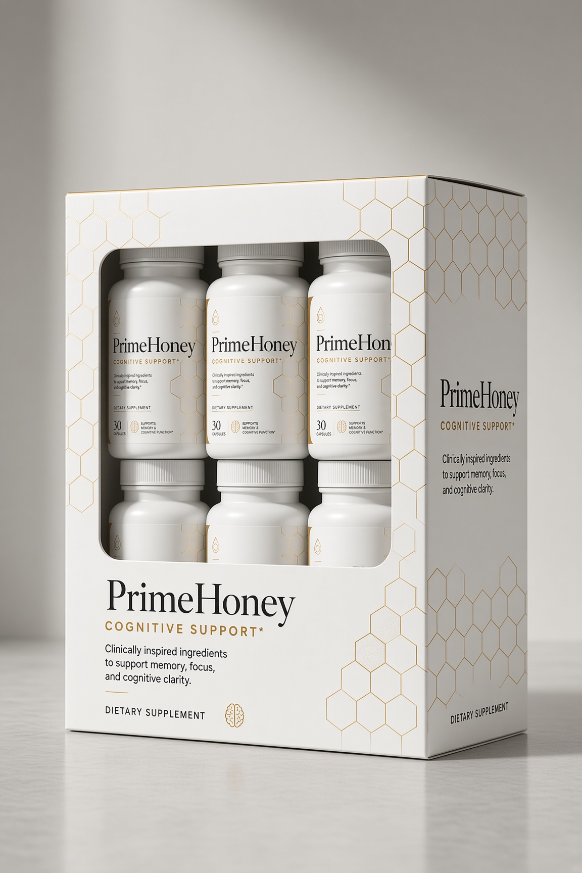 PrimeHoney box with 6 bottles